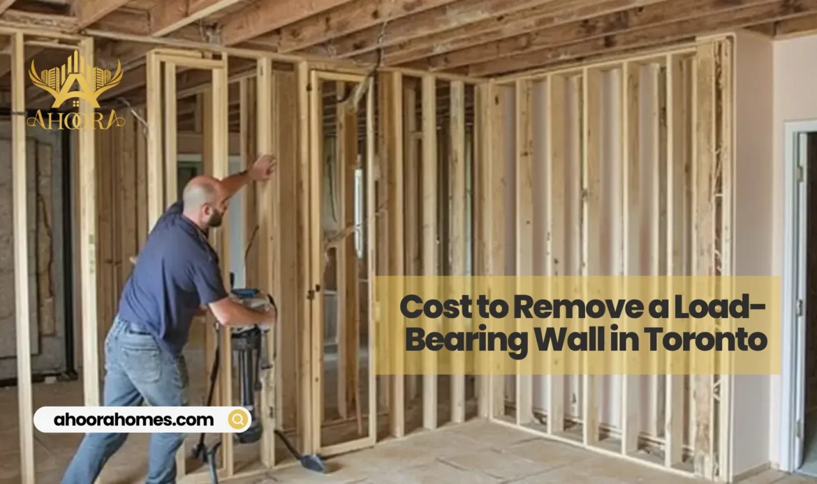 load-bearing wall removal in a Toronto home to create an open concept living space