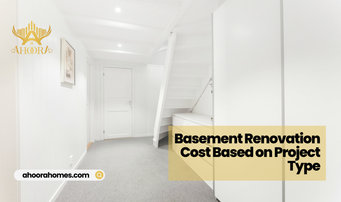 different basement renovation project types in a Toronto home showing price variations