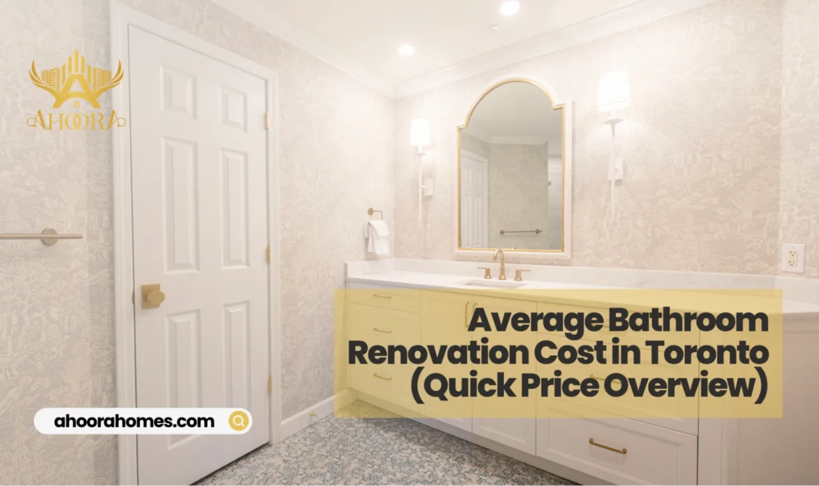 modern bathroom remodel in a Toronto home showing typical renovation results