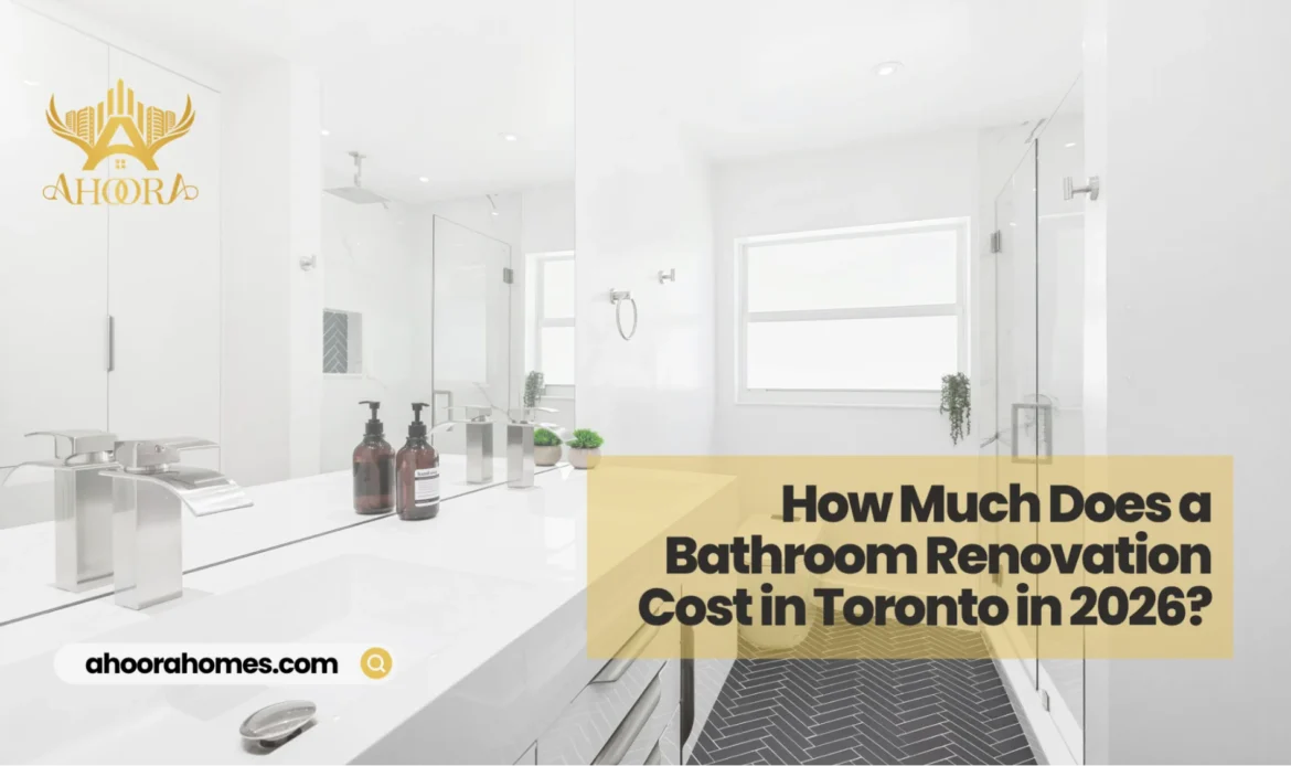 modern bathroom renovation in a Toronto home showing typical renovation quality and finishes