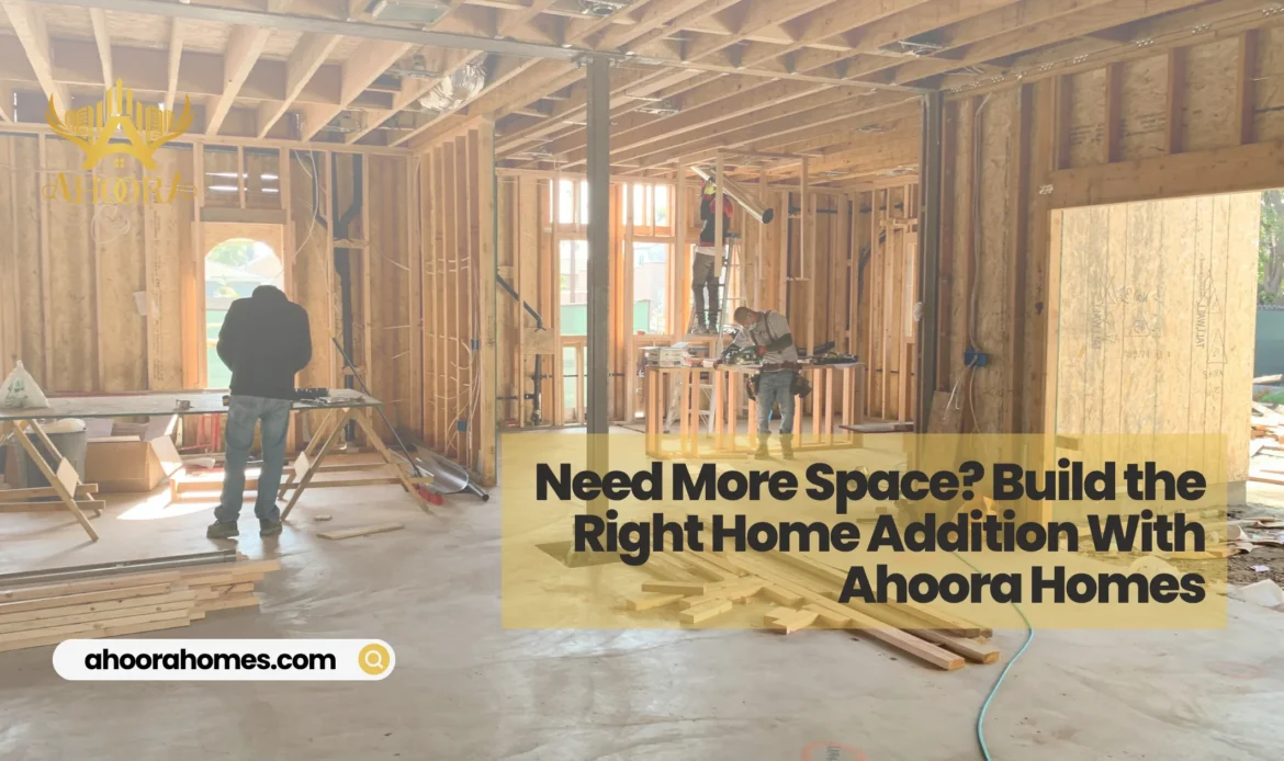 new home addition built onto a house in Aurora creating additional living space