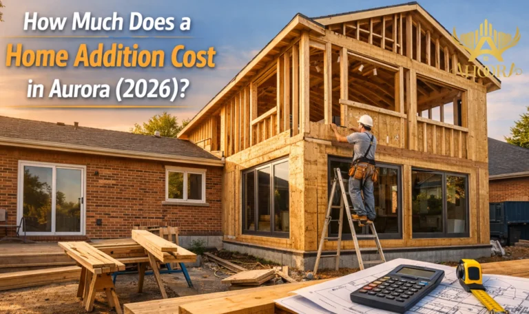 new home addition built onto a house in Aurora creating additional living space