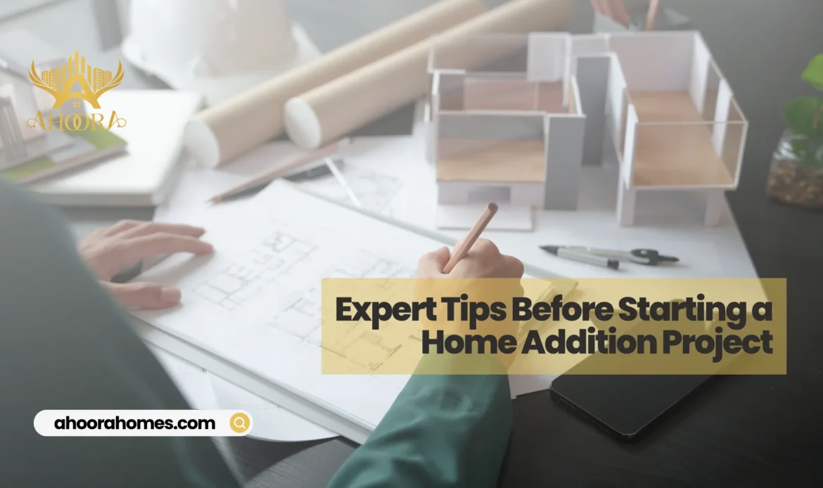 home addition construction project on a house in Aurora showing new space being built

