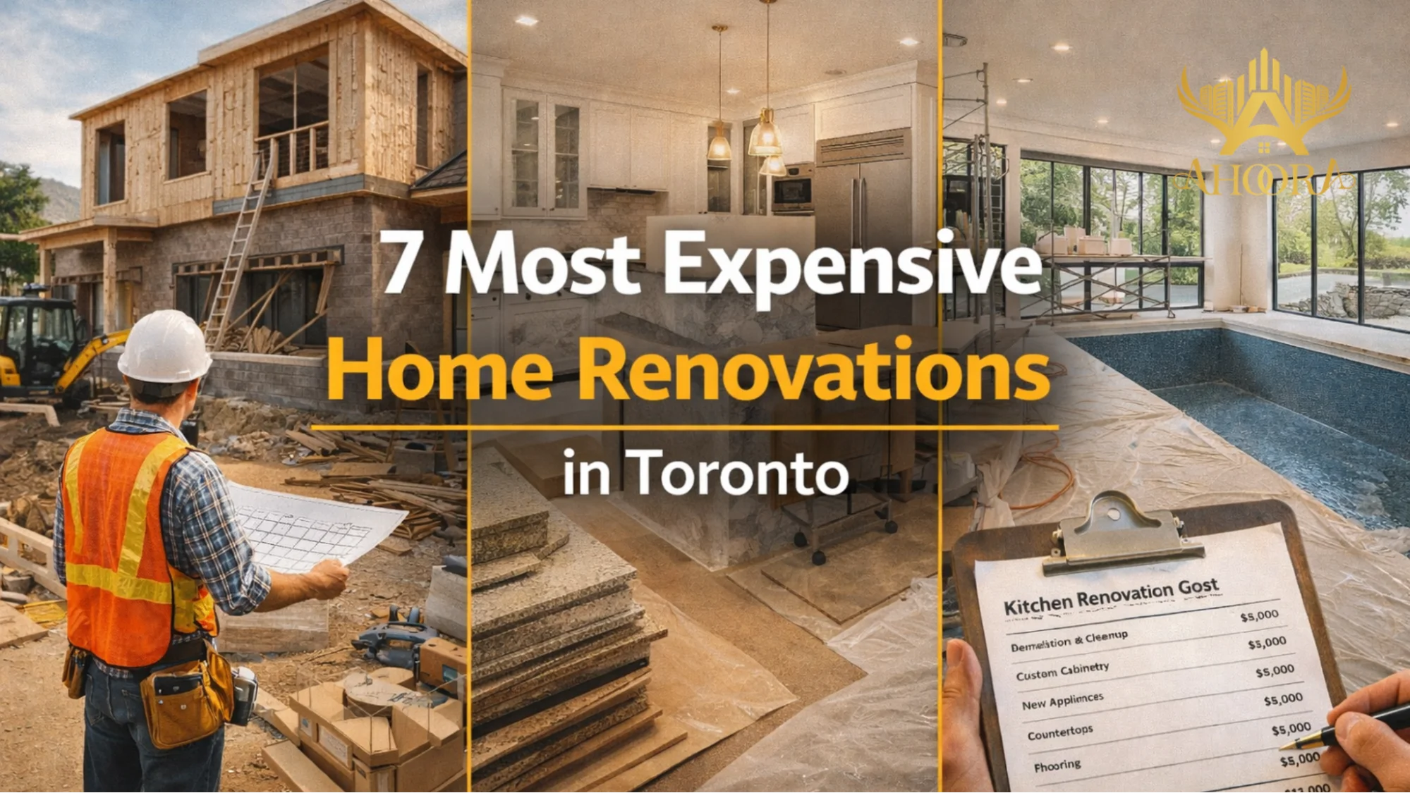 luxury home renovation in Toronto featuring modern kitchen and open living space