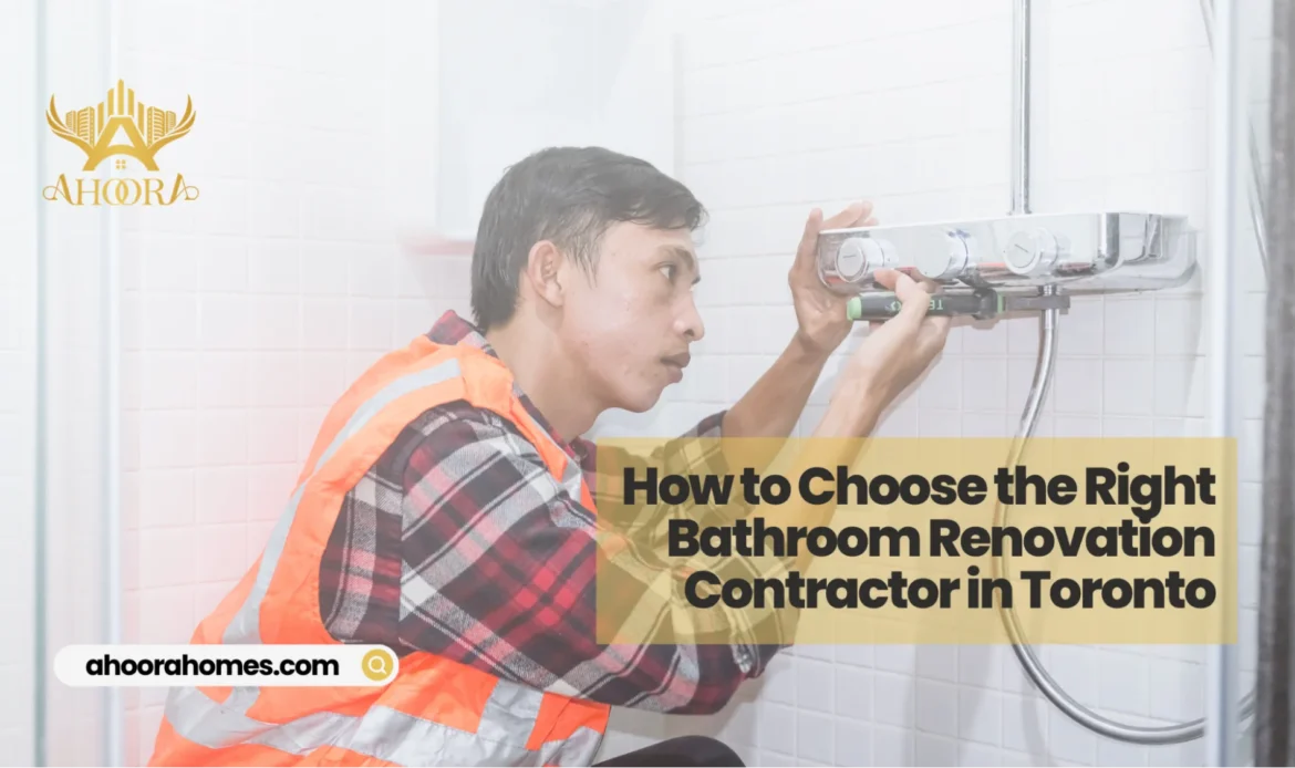 small bathroom renovation project in Toronto with modern shower and vanity