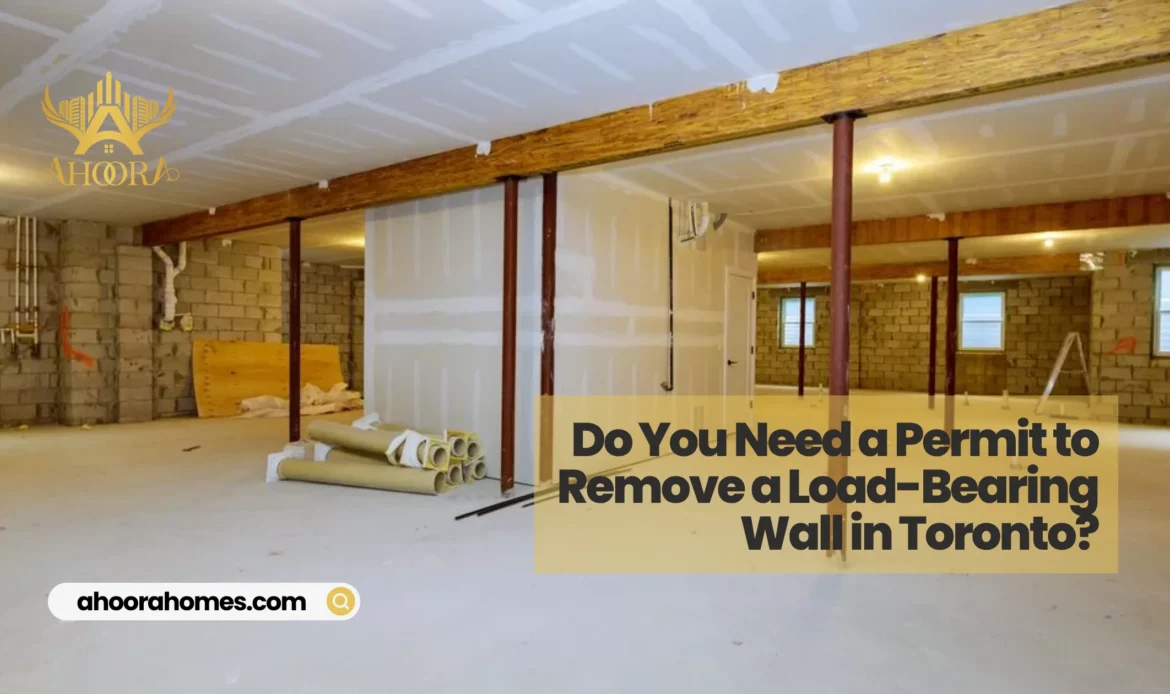 contractor performing structural wall removal in a Toronto home during renovation