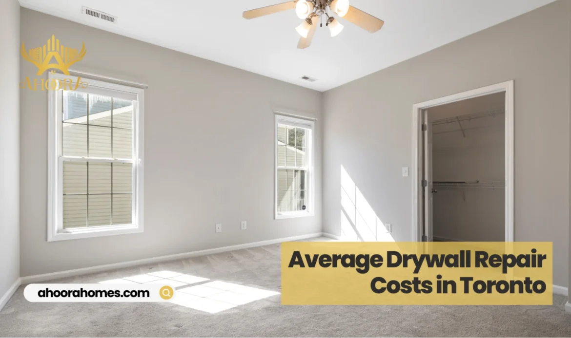 Average drywall repair cost in Toronto for residential wall and ceiling damage repairs