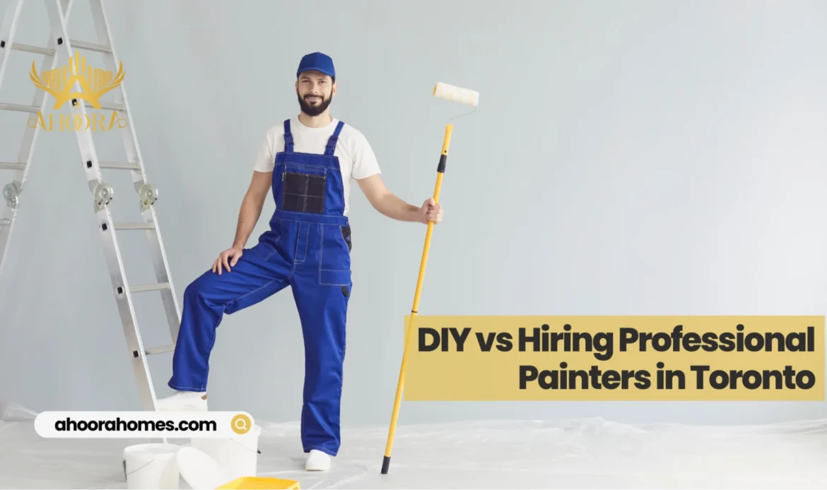 Comparison of DIY painting and hiring professional painters to help homeowners choose a painter in Toronto