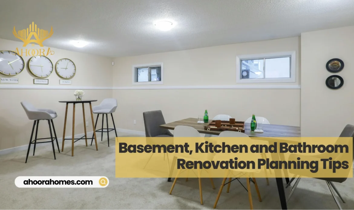 How to plan a home renovation for basement, kitchen, and bathroom remodeling projects