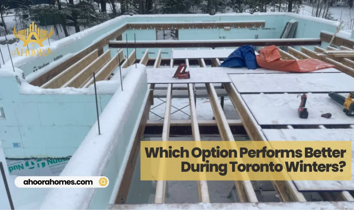 Comparison of steel framing and wood framing performance during cold Toronto winter conditions