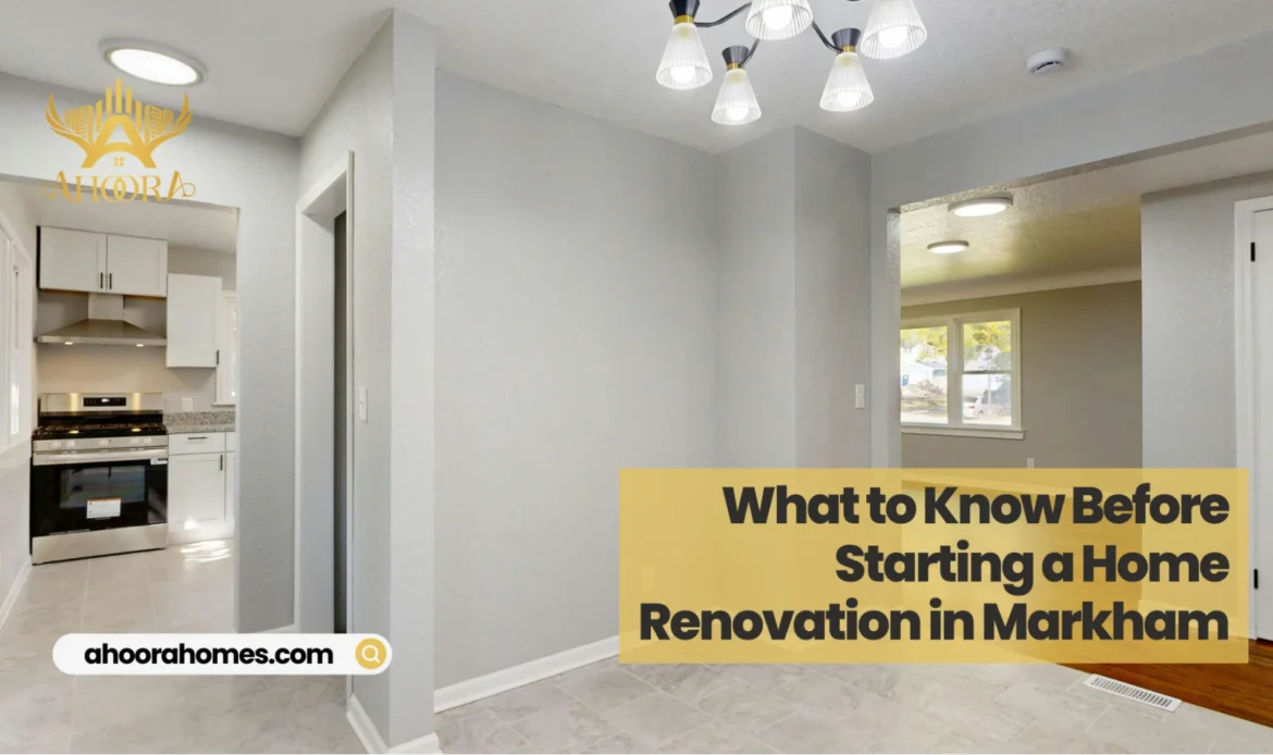Important factors to consider when renovating a house in Markham, including planning, budgeting, and permits