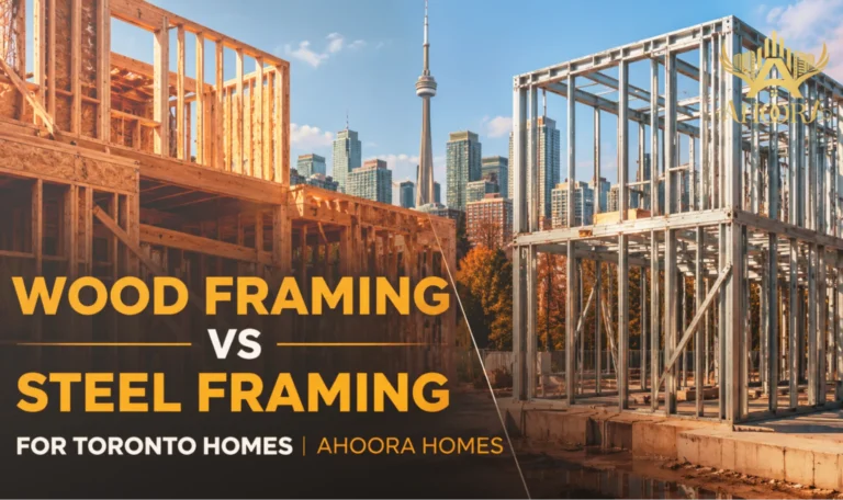 Comparison of wood framing vs steel framing for residential homes in Toronto by Ahoora Homes